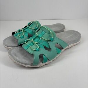 Merrell Soft Memory Pad Women's US 11 Teal Comfort Sport Slide Webbing Slipper